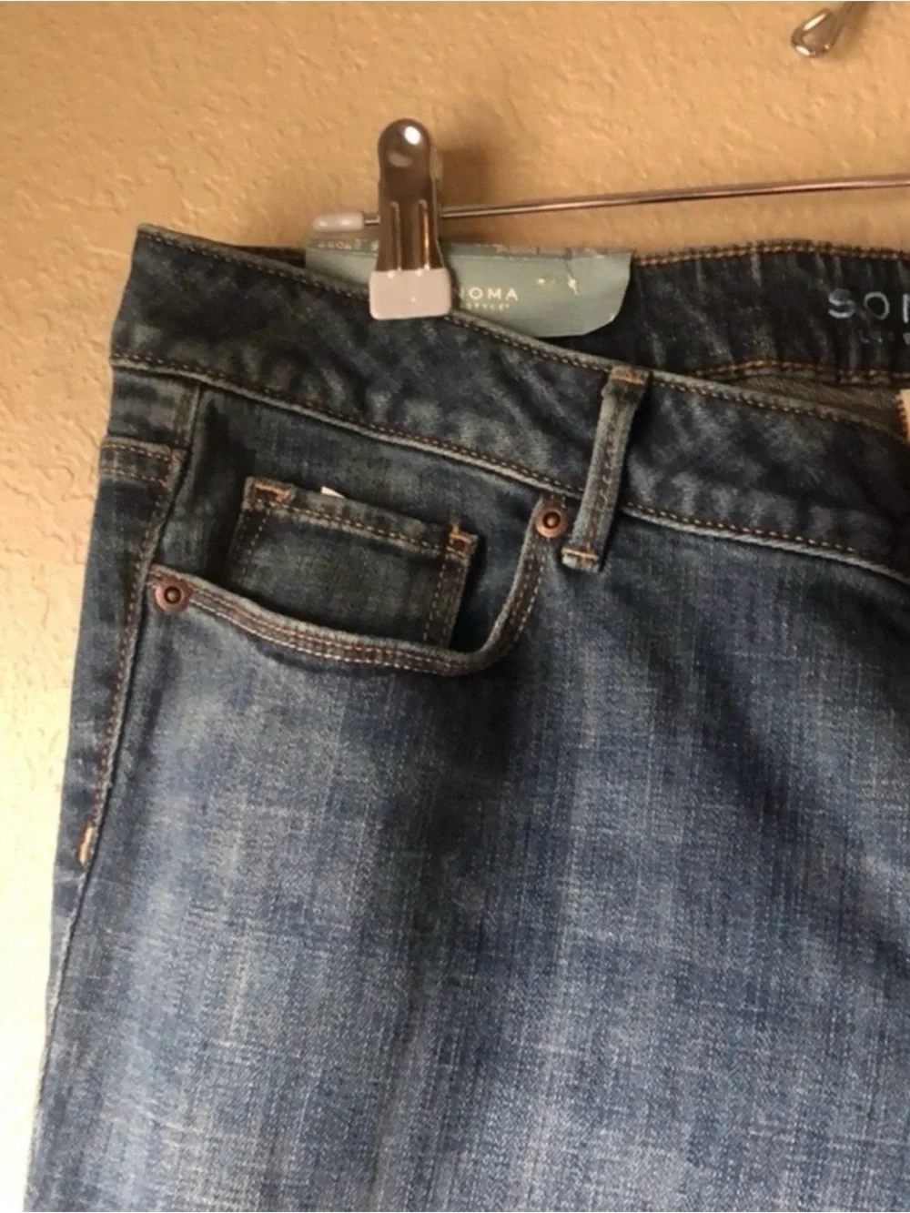 New Sonoma Jeans Women’s Casual Mid Rise Demi Bootcut Denim Blue Jeans Size 16